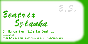 beatrix szlanka business card